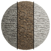 FB666 EUROPEAN LEDGE2(Eldorado stone) covering | 3MAT | 4k | seamless | PBR