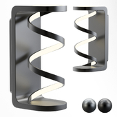Swirl Integrated LED Outdoor Wall Light