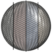 FB669 panel Metal Patterned steel zigzag | PBR | 4MAT | 4K