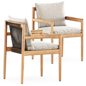 Saranac dining chair with arms by Gloster