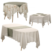 Set of linen tablecloths