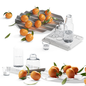 Decorative set with tangerines