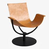 OM - Cast leather armchair