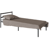 Single bed Meta "Square 800-2000-black"