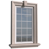 Front window in classical style with platband