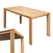 DANDY. Rectangular oak extension table made by Tohma.