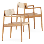 Archi Dining Chair With Arms by Gloster
