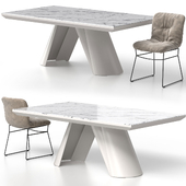 chair ANNIE and table APIAN by Calligaris