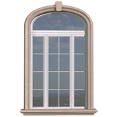 Classic facade arched window. Arch Classic frame Window