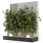 Indoor Wall  Bamboo Garden in Concrete Base - Set 1529