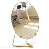 BRASS STANDING MIRROR