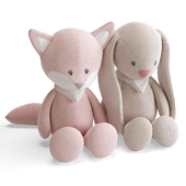 Мягкие игрушки Лисёнок Alice и Зайка Pomme от Nattou