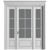 French Interior doors in classic style. French Art Deco Modern Door Partition.Entrance to the house