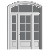 French Arch Interior doors in classic style. French Modern Door Partition.Entrance to the house
