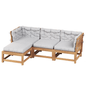 NAMMARO Модульный 3-местный диван с подставкой для ног IKEA