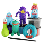 Plasticine monsters set