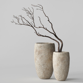 Artisan Rustic Vases with dry Branches