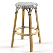 SERENA & LILY Riviera Rattan Backless Counter Stool