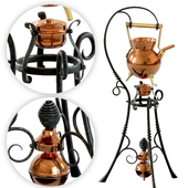 copper kettle and stand manufactured