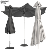 Folding beach umbrellas