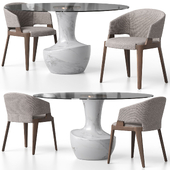 chair VELIS and table ANFORA by Potocco