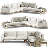 Corner sofa Elton 6-seater with open end