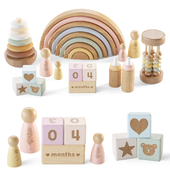 A set of wooden toys for the nursery from The Wood Cove