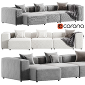Cosima 3 seat Chaise Longue Sofa By Bolia