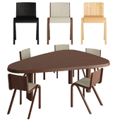 Kei Table Upholstered Chair MONOLOGUE