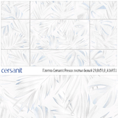 Плитка Cersanit Fresco листья белый 29,8x59,8 A16951