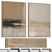 Accent Textured Abstract Neutral Wall Art C-903