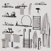 Bathroom and toilet accessories set