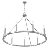 Gilliam Collection Nine-Light Brushed Nickel New Traditional Chandelier By Progress Lighting