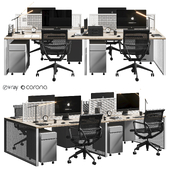 gray office set