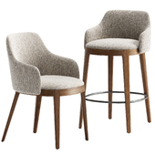 Adel Chair & Stool by Calligaris