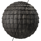 Roof Tile Materials 51- Concrete Roofing by Sbsar generator | Seamless, Pbr, 4k