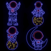 Neon set 1 "Cosmonauts"