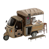 Coffee truck set5 brown