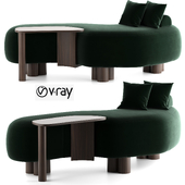 Green Velvet Minho Lounge Chair
