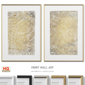 Gold Mid-Century Relief Textural Wall Art P-640