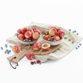 Decorative Set With Nectarines