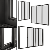 A set of sliding Metal Windows-Doors.