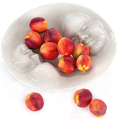 Plate with nectarines