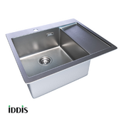 Sink, stainless steel steel, satin, bowl left, 590*510, Haze, IDDIS, HAZ59SLi77