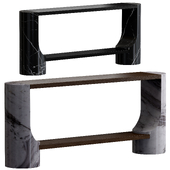 CB2 console table with 2 materials