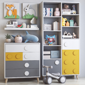 Childrens furniture Nils with toys