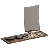 030 Decorative set | stand, mirror, glasses, jewelry