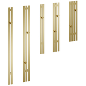 Vertical, rectangular, narrow heated towel rails. 5 items