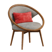 Polyester Accent Barrel Chair