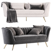 Meridian Furniture Margo Gray Velvet Sofa